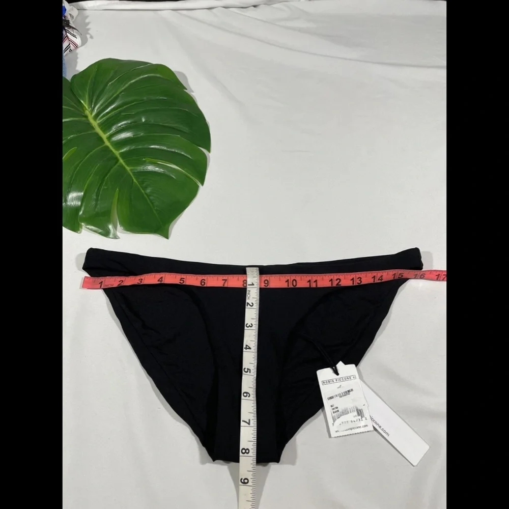 NWT Robin Piccone Ava Bikini Bottoms‎ in Black [SZ Large ]